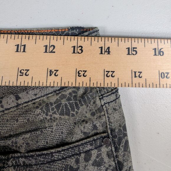 DKNY Jeggings Womens Size 4 Green Camo Style Patterned Jean Leggings - Picture 6 of 8